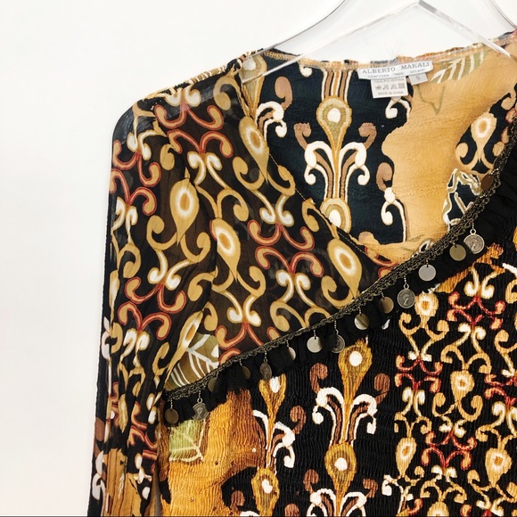 Alberto Makali Golf Mixed Media Blouse S - Picture 4 of 5